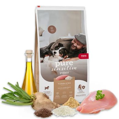 Mera (Мера) Dog Pure Sensitive Puppy Turkey&Rice - Сухий корм з індичкою та рисом для цуценят і собак, що вигодовують цуценят 12,5 кг