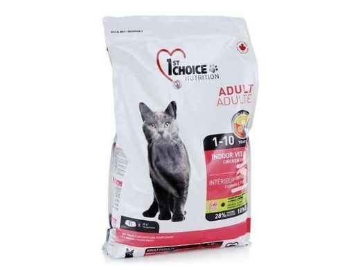 1st Choice (Фест Чойс) Vitality Indoor - Сухий корм з куркою для дорослих котів, 2,72 кг