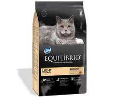 Equilibrio (Эквилибрио) Cat Adult Light Indoor - Сухой корм с курицей и рыбой для котов склонных к полноте 500 г