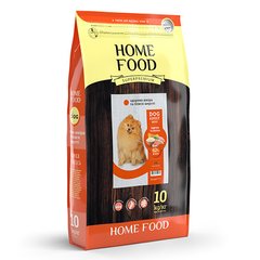 Сухой корм HOME FOOD (Хоум фуд) для взрослых собак MINI Здоровая кожа и блеск шерсти - Индейка и лосось 10 кг