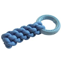 AnimAll (ЕнімАлл) GrizZzly - Іграшка-кроссфіт з кільцем для собак 24х10 см Блакитний