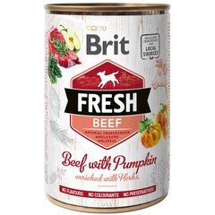 Brit (Брит) Fresh Beef & Pumpkin - Консервы с говядиной и тыквой для собак 400 г