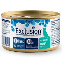 Exclusion (Эксклюжн) Noble Grain Cat Sterilized Tuna - Консервированный монопротеиновый корм с тунцом для стерилизованных котов 85 г