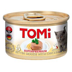 TOMi (Томі) Superpremium Kitten Chicken – Консерви з куркою для кошенят (мус) 85 г