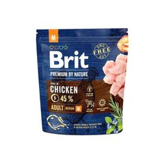 Brit Premium (Бріт Преміум) by Nature ADULT M - Сухий корм з куркою для дорослих собак середніх порід 1 кг