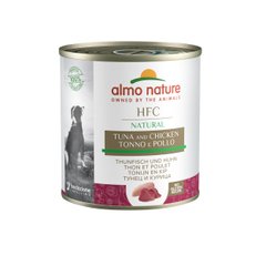 Almo Nature (Альмо Натюр) HFC Natural Adult Dog Skipjack Tuna&Chicken - Консервований корм зі смугастим тунцем та куркою для дорослих собак (шматочки в соусі) 290 г