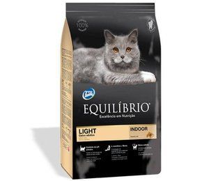 Equilibrio (Эквилибрио) Cat Adult Light Indoor - Сухой корм с курицей и рыбой для котов склонных к полноте 500 г
