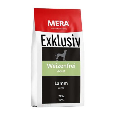 Mera (Мера) Exklusiv Weizenfrei Adult Lamm- Сухий беззерновий корм з ягнятком для дорослих собак 15 кг