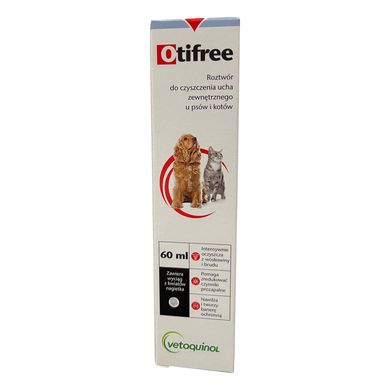 Otifree (Отифри) by Vetoquinol - лосьон - раствор для промывания ушей у собак и кошек 60 мл