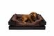 HARLEY & CHO (Харли энд Чо) Dreamer Wood Brown + Brown - Лежак мебельная рогожка в каркасе из тёмного дерева - L, Коричневый