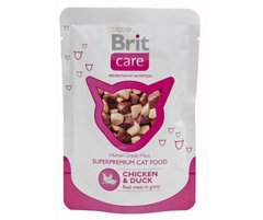 Brit Care (Бріт Кеа) Cat Chicken & Duck pouch - Вологий корм з куркою і качкою для дорослих котів (паучі) 80 г