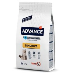 Advance (Эдванс) Cat Sensitive Salmon and Rice - Сухой корм с лососем и рисом для котов с чувствительным пищеварением 1,5 кг