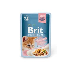 Brit Premium (Брит Премиум) Cat Chiсken fillets in Gravy - Влажный корм с кусочкамии из куриного филе в соусе для котят 85 г