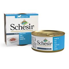 Schesir (Шезир) Tuna - Консервированный корм с тунцом для взрослых собак (кусочки в желе) 150 г