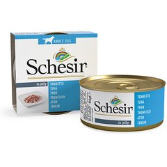 Schesir (Шезир) Tuna - Консервированный корм с тунцом для взрослых собак (кусочки в желе) 150 г