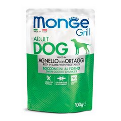 Monge (Монж) Dog Grill Agnello Ortaggi - Консервированный корм с ягненком и овощами для взрослых собак 100 г
