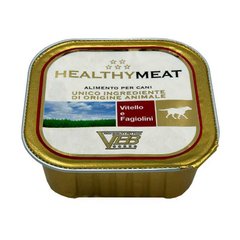 Healthy (Хелсі) Meat - Консервований корм з телятиною та зеленою квасолею для собак (паштет) 150 г