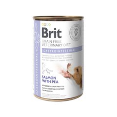 Brit GF Veterinary Diet (Брит Ветеринари Диет) Dog Gastrointestinal - Беззерновой влажный корм с лососем для собак с проблемами пищеварения 400 г