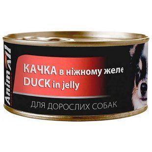 AnimAll (ЭнимАлл) Duck in jelly - Влажный корм для собак, с уткой в ​​нежном желе, 85г