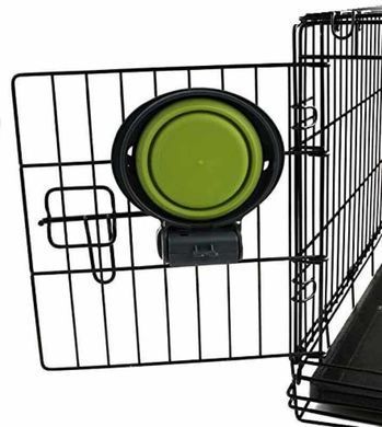Dexas (Дексас) Collapsible Kennel Bowl - Складная миска с креплением для клетки для собак и кошек 240 мл Голубой