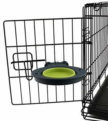 Dexas (Дексас) Collapsible Kennel Bowl - Складная миска с креплением для клетки для собак и кошек 240 мл Голубой