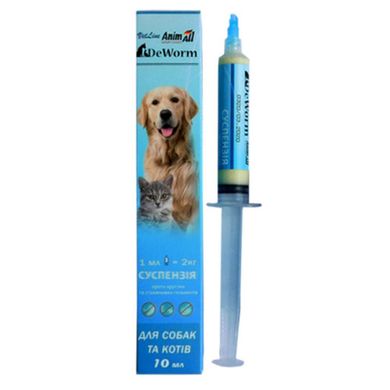 DeWorm (ДеВорм) by AnimAll VetLine - Антигельмінтний препарат ДеВорм для собак і кішок (суспензія) 10 мл