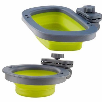 Dexas (Дексас) Collapsible Kennel Bowl - Складная миска с креплением для клетки для собак и кошек 240 мл Голубой