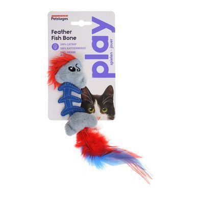 Petstages (Петстейджес) Catnip Tons of Tails - Игрушка для кошек рыбка с перьями 19 см