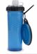 Dexas (Дексас) Snack DuO - Пляшка подвійна для води та корму або ласощів зі складною мискою 720 мл (2х360 мл) Яскраво-блакитний