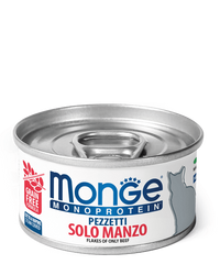 Monge (Монж) Monoprotein Solo Manzo - Монопротеиновые консервы с говядиной для кошек 80 г