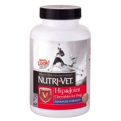 Nutri-Vet (Нутри-Вет) Hip & Joint Advanced Strength (Level 3) - Таблетки для связок и суставов (уровень 3), для взрослых собак всех пород 90 шт.