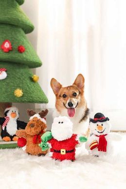 M-Pets (М-Петс) Christmas Dog Toy Holly - Іграшка з пищалкою Сніговик для собак, 20х10х7 см