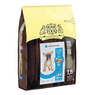 Home Food (Хоум Фуд) Puppy Mini - Гіпоалергенний сухий корм &laquo;Форель з рисом&raquo; для цуценят собак дрібних порід, 1,6 кг
