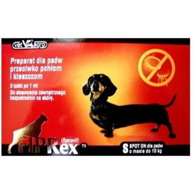 Vet Agro Fiprex (Вет Агро Фіпрекс) Краплі від бліх і кліщів для собак до 10 кг
