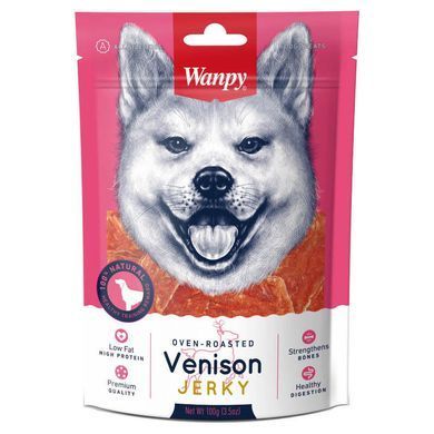 Wanpy (Ванпі) Venison Jerky - Філе оленини в'ялене для собак, 100 г