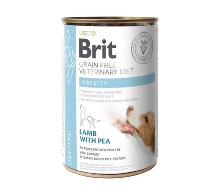 Brit GF Veterinary Diet (Брит Ветеринари Диет) Dog Obesity - Влажный корм с ягненком для собак при ожирении и избыточном весе 400 г